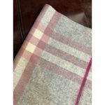 Burberry Scarf 100% Cashmere Made in Scotland Gray Pink Plaid 168x30cm Luxury Photo 4