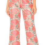 For Love & Lemons NWT Pink Rose Jackpot Brocade Pants Photo 0