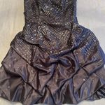 Jessica McClintock Vintage 80s  Gunne Sax Prom Dress Strapless Metallic Gray sz3 Photo 10
