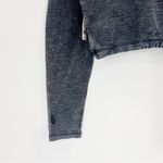 Free People  Movement Criss Crossed Crop Sweatshirt Size Small NWT Black Photo 5