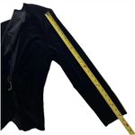 Vintage CDC Petites Women’s Velvet Blazer 14 Front Buckle 90s Glam Holiday Party Black Photo 6