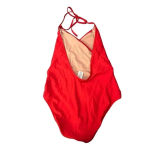 J.Crew  Women's Red Halter Neck One Piece Swimsuit Size Medium Photo 3