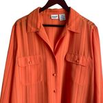 Liz Baker  Women Tunic‎ Top 22W Orange Button Up Career Workwear Modern Flowy Photo 9