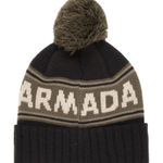 Armada Jacquard Knit Pom Beanie. New With Tags. Unisex Black Photo 0