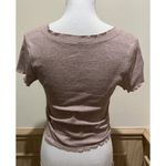 Wild Fable V-neck Short Sleeve Crop Top ~ Size Small ~ Pink/Gray Photo 4