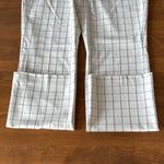 EXPRESS White and Black Plaid Flare Pants Photo 2