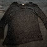 Arizona Women’s Long Sleeve Top - Dark Gray Strappy V-Neck Photo 0