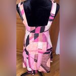 Banana Republic Kenza Fit & Flare Linen Mini Dress in Pink Geo Size 2 Petite Photo 5