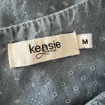 Kensie Jeans Chambray Denim Western Printed Open Back Dress | Blue | Medium Photo 5