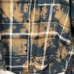 Star Wars Upscaled Flannel Shirt Bleached Dye Baby Yoda On Back Photo 3
