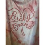 Lucky Brand  Women's Pink Tie-Dye Graphic Logo Tank Top Size L Photo 1