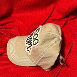 KBethos Vintage Dog Mom Cap Hat Beige Distressed Frayed Baseball Cap Paw Print Photo 1