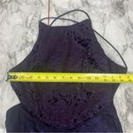 Zum Zum Purple Velvet Detail Criss Cross Open Back Prom Dress Gown size 11 / 12 Photo 6