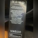 NA-KD  Black straight leg high rise raw hem Jeans, size 34 Photo 5