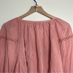 Old Navy Old‎ Navy Long Sleeve Embroidered Lace Blouse Paradigm Petal Pink Cottagecore Photo 13