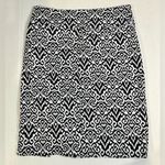 Margaret M Geometrical Black White Pencil Stretch Skirt Size Med EUC Photo 4