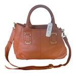 Charming Charlie NWT Faux Leather Orange Satchel Handbag Photo 0