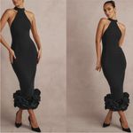 House Of CB  'Juniper' Black Peplum Midi NWT‎ size XS Photo 6