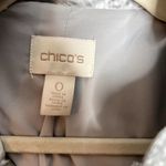 Chico's  Silver Leopard Print Bomber Jacket Women's Small Photo 1