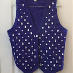 FINAL MARKDOWN basket weave jeweled vest large Photo 0