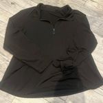 SheIn Curve 3XL Plain Solid Collared Black Quarter-Zip Pullover Womens Photo 0