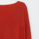 J.Crew Ribbed Cable Knit V Neck Pullover Sweater Womens Size XS Orange Preppy Photo 6