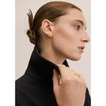 MNG Women's Black Button Down Collared Long Sleeve Long Coat Jacket Size S Photo 3