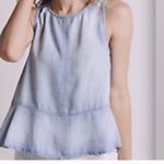 Anthropologie NWOT Cloth & Stone Blue Chambray Top Photo 1