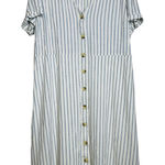 Old Navy  Linen Blend Midi Dress Button Front Casual Comfort Size XXL Photo 0