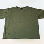 Forever 21 green oversized gorpcore distressed T-Shirt Women's Size M Photo 0