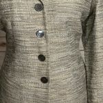Lafayette 148 tan/cream wool/cotton blend tweed single-breasted blazer Size 10 Photo 2