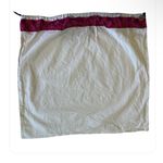 Tory Burch Canvas Drawstring Dust Bag 21" x 22" Metal Logo Charm Off White, Pink Photo 0