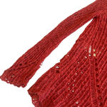 Maje  Open Weave Woven Sweater Burnt Orange Pullover Cotton Size 1 Small Women's Photo 7