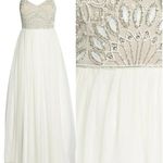 Adrianna Papell ADRIANNA PAPEL Beaded Bodice Mesh WEEDING Gown Photo 7