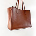 Banana Republic  Large Leather Rectangle Structured Tote Bag Brown Photo 4