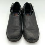 NANA Vintage Late 80s Early 90s Black Leather Single Buckle Shoes Size UK 4 US 6 Photo 6