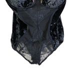 Daisy Fuentes  Black Velvet Lace Push Up Bodysuit Teddy Women's 2X Photo 2