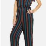 Madewell Women Kent Stripe Short Sleeve Jumpsuit Faux Wrap Elastic Waist Size 0 Photo 10