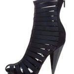 Gucci  Black Elastic And Leather Isadora Gladiator Booties Photo 0