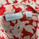 Pacific&Co NY& red Floral Pleated Surplice Sleeveless Blouse Size XL Photo 5