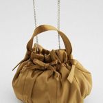 ZARA Bloggers Fav Gold Satin Effect Mini Bucket Bag Photo 0