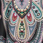 Funky People Bohemian Print Black Dress Mid Length Sleeves Fits Size Large Photo 4