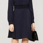 Sandro Claudia Shirred Polka Dot Mini Dress Marine (Please Read) Photo 0