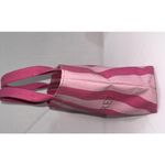Victoria's Secret  Logo Canvas Lined Tote Bag - Iconic Pink Stripe Photo 4