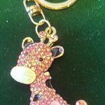 Fashion Jewelry Pink and Gold Giraffe Key Holder Photo 0