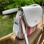 Kate Spade Authentic  leather/canvas flap crossbody Photo 6