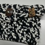 Handmade Envelope Bag Pouch t-shirt yarn Black Med Photo 9