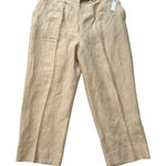 Kate Hill NWT Linen Blend Pants Indian Summer Beige Cropped Trousers Womens 18W Photo 0