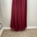 Jenny Yoo Collection Helena Tulle Bridesmaid Dress Burgundy Red Size 10 Halter Photo 6