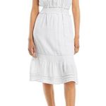 Rails  Ashlyn Stripe Linen Blend‎ Midi Dress, Medium, White Photo 0
